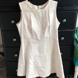 Sail to Sable White Linen Swing Shift Sz 10